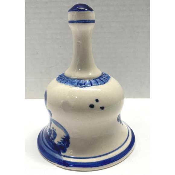 Dutch Windmill Dinner Bell Holland Hand Painted Vintage Japan 4.5" Tall - Picture 2 of 11